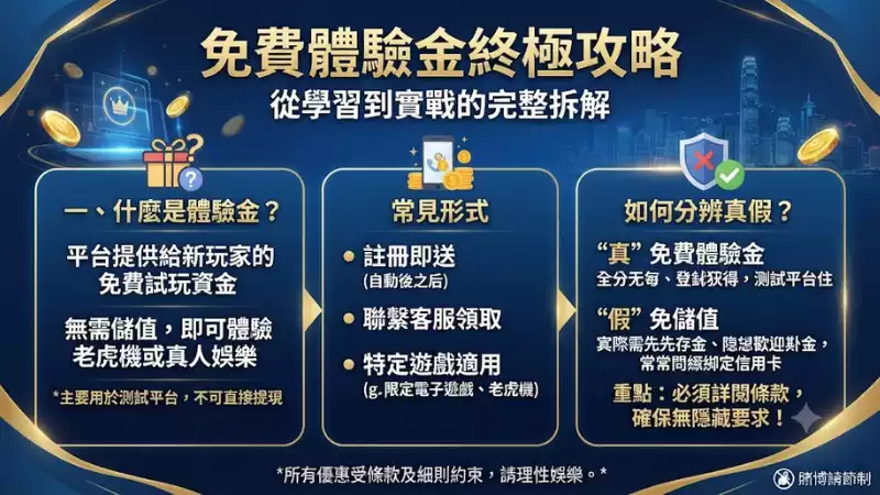 免費體驗金終極攻略:從學習到實戰嘅完整拆解