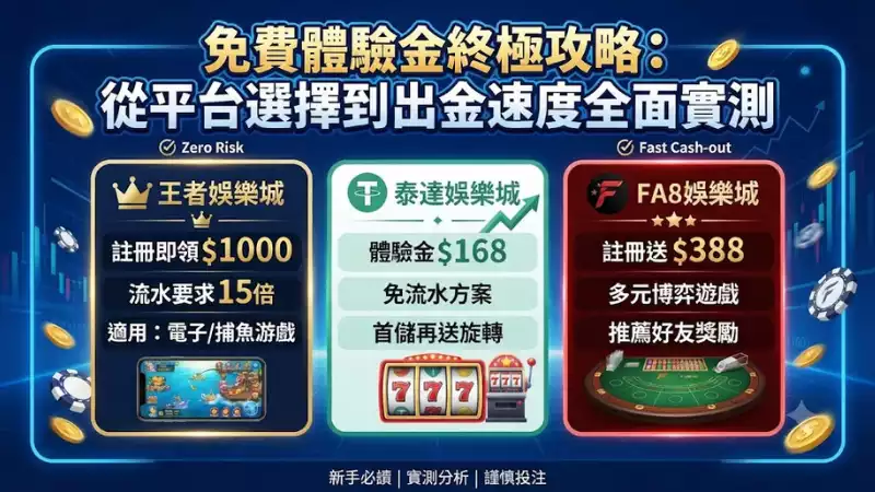 免費體驗金終極攻略:從平台選擇到出金速度全面實測