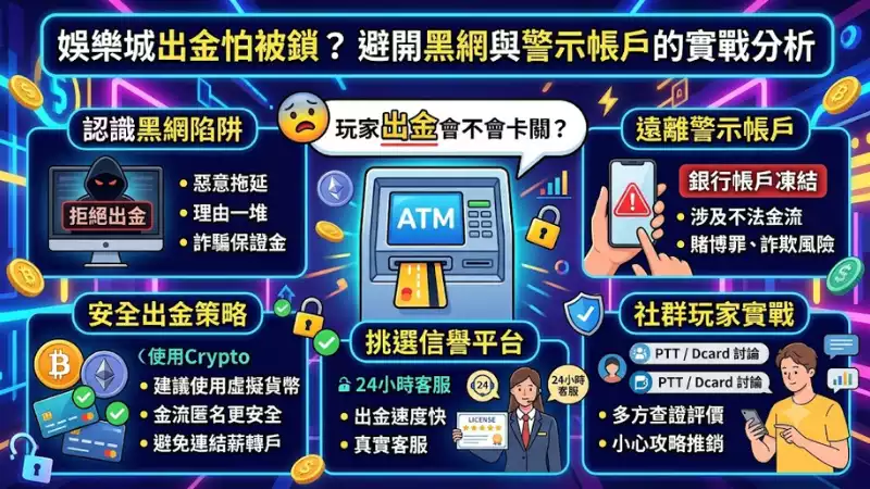 娛樂城出金怕被鎖?避開黑網與警示帳戶的實戰分析