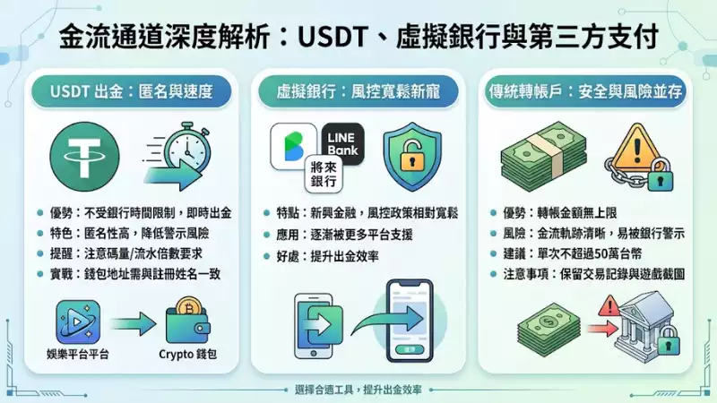 金流通道深度解析:USDT、虛擬銀行與第三方支付