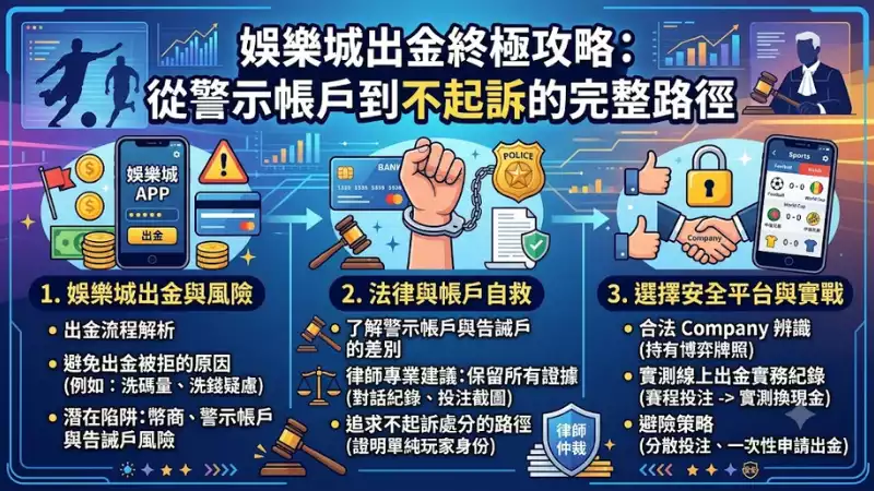 娛樂城出金終極攻略:從警示帳戶到不起訴的完整路徑