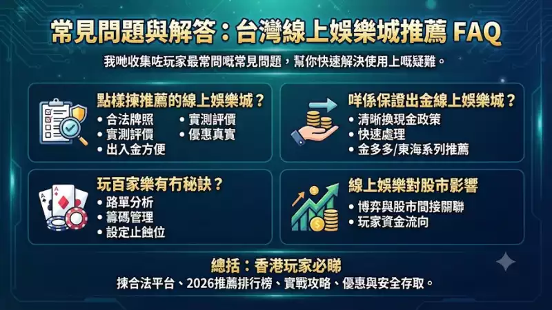 常見問題與解答:台灣線上娛樂城推薦 FAQ