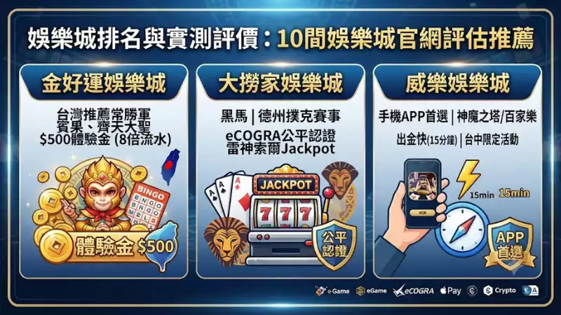 娛樂城排名與實測評價:10間娛樂城官網評估推薦
