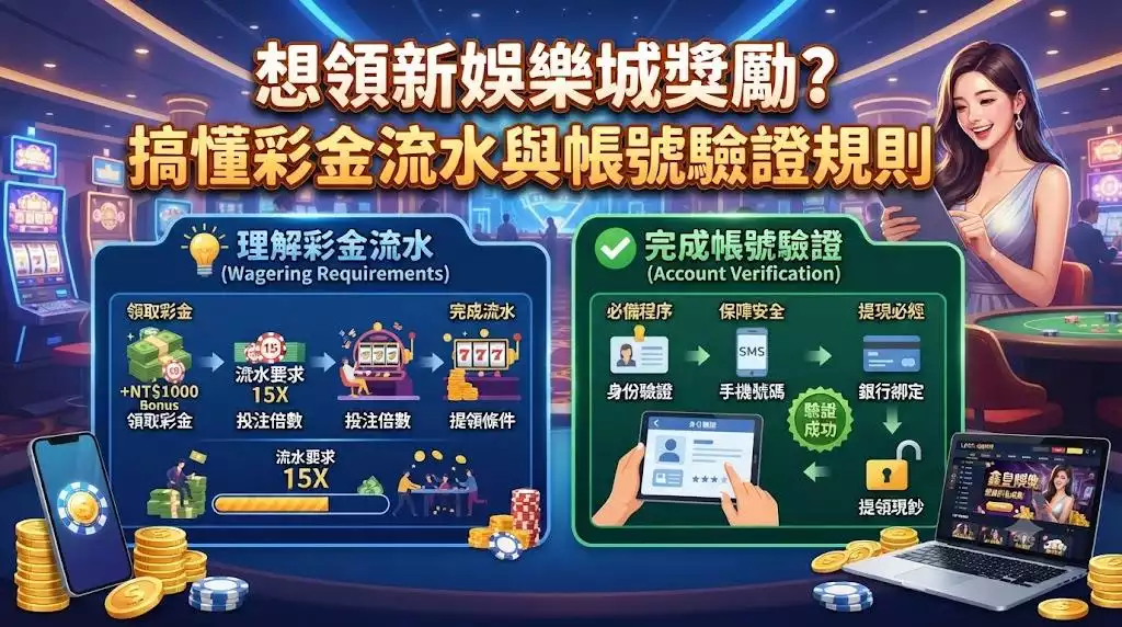 想領新娛樂城獎勵？搞懂彩金流水與帳號驗證規則