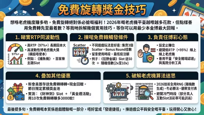 免費旋轉獎金技巧