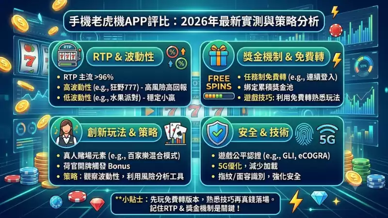 手機老虎機APP評比：2026年最新實測與策略分析