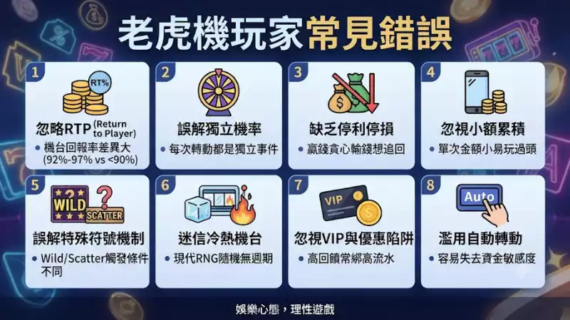 老虎機玩家常見錯誤