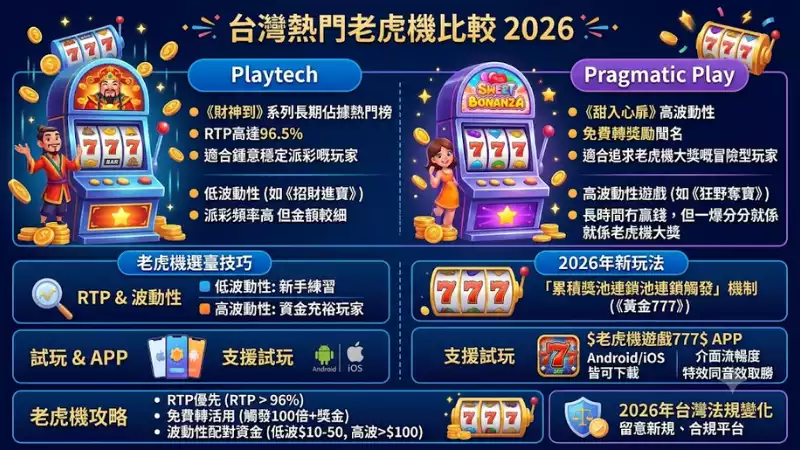 台灣熱門老虎機比較