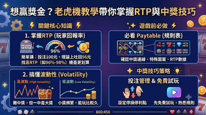 想贏獎金?老虎機教學帶你掌握RTP與中獎技巧