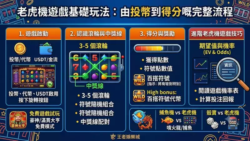 老虎機遊戲基礎玩法:由投幣到得分嘅完整流程